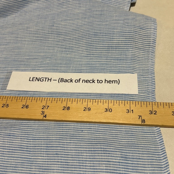 J Jill Love Linen Womens 3/4 Sleeve Tunic Button Shirt Breathable Coastal Beach - Picture 6 of 9